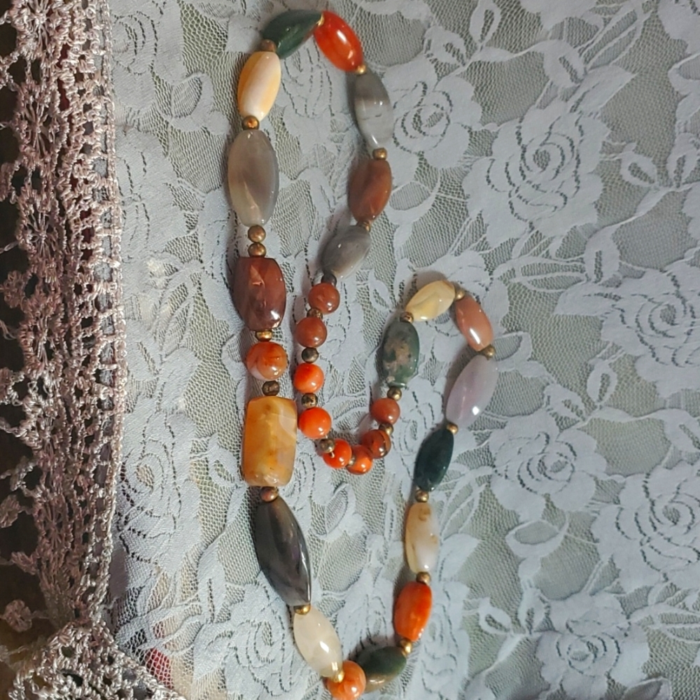 Is polished stone necklace
